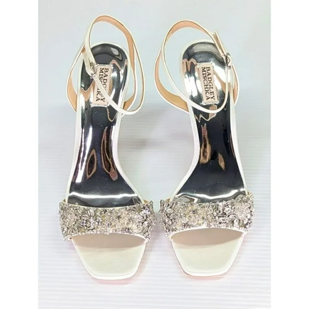 Badgley Mischka Women's Rider Ankle Strap High Heel Sandals Size 11 (MSRP $235)